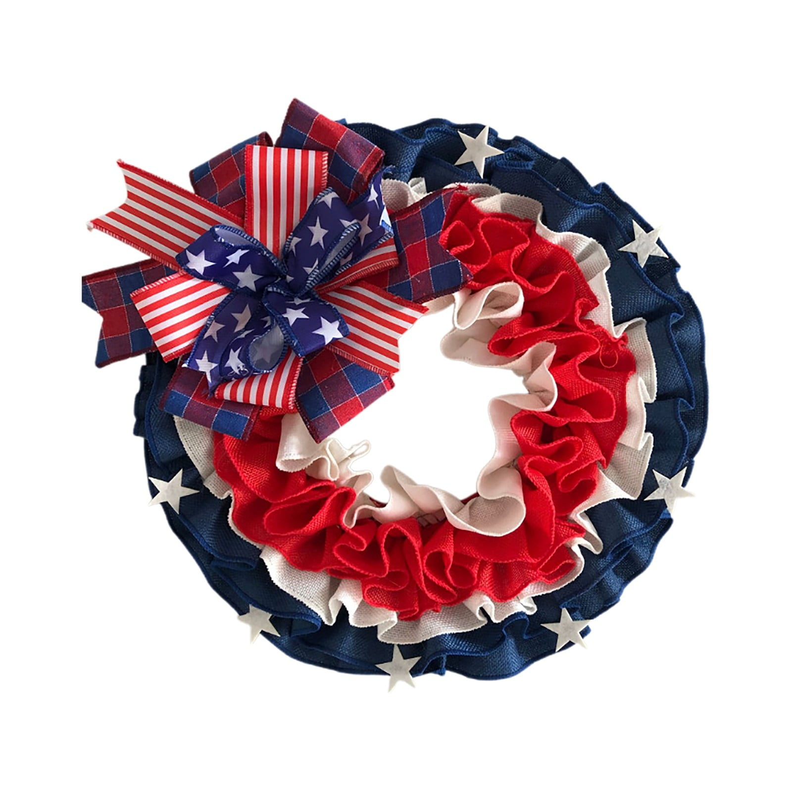 Flannel Patriotic Wreath for Front Door - 4th of July Independence Day ...