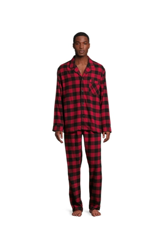 Flannel Pj Red Blk Buff Check S