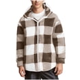 thumbnail image 1 of Flannel Plaid Jacket For Men - Long Sleeve Button Down Fleece Jackets Winter Hooded Warm Flannel Shacket 2026, 1 of 4