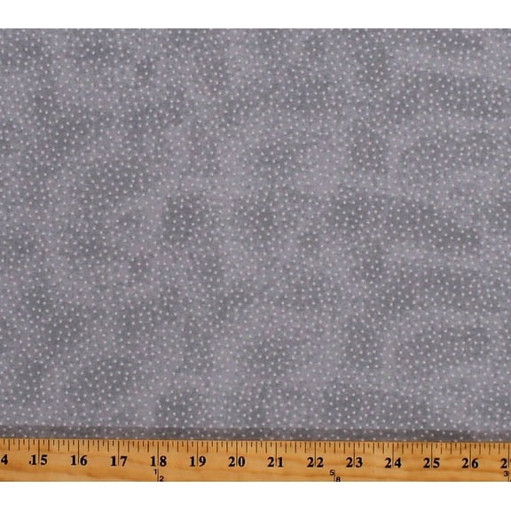 Flannel Polka Dots White on Gray Comfy Prints Cotton Flannel By the Yard (9527-99)