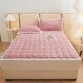 thumbnail image 1 of Flannel Quilted Mattress Pad 1.97FT Extra Large Thick Warm Fabric Anti Slip Bottom Washable For Bedroom Master Room Guest Room Winter Bedding Cozy Sleep Surface Home Mattress Topper Accessory, 1 of 7