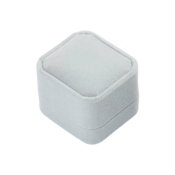 Flannel Ring Box Jewelry Box Badge Box Gray, 1X Velvet Ring Box Jewelry Box Awwp Promotional Sale Gorgeous Ring Box Premium Ring Gifts Box for Wedding Proposal Jewelry Storage Box Jewelry Box Gray