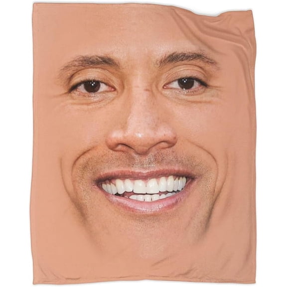 Flannel Rock Funny Face Blanket 50"X40" Soft Cozy Lightweight Fluffy Microfiber Funny Blanket All Season Funny Meme Throw Blankets Fuzzy Plush for Sofa Bed Couch