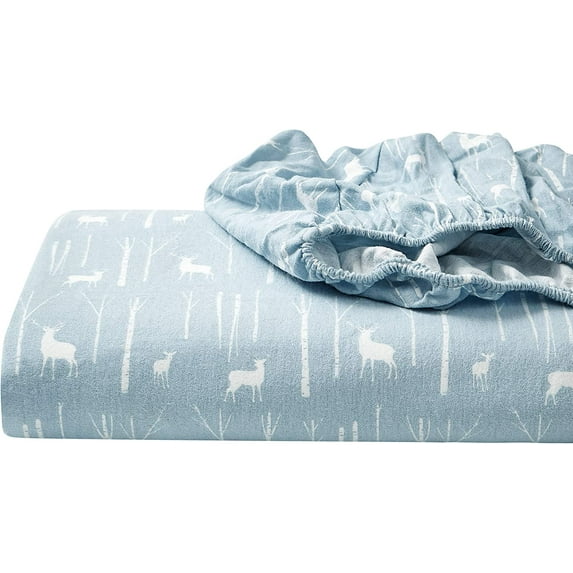 - Flannel Sheets Full Size, Anti-Pilling & Wrinkle Resistant Cotton, Touchably Soft for All-Season Comfort - Bed Sheets with Matching Pillowcases & Fitted Sheet (Deer Camp Green)