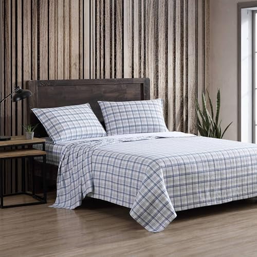 - Flannel Sheets Twin Size, Anti-Pilling & Wrinkle Resistant Cotton, Touchably Soft for All-Season Comfort - Bed Sheets with Matching Pillowcases & Fitted Sheet (Beacon Hill Ivory)