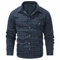 thumbnail image 1 of Flannel Shirt for Men, Men's Plus-Size Plaid Flannel-Like Shirt - European & American Vintage Western-Style with Pearl Buttons, Long-Sleeve Lapel Top/Shirt, Men's Flannel Shirts, 1 of 8