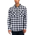 thumbnail image 1 of Flannel Shirts for Men, Long Sleeve Button Down Shirt Lightweight Plaid Brushed Casual, 1 of 4