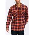 thumbnail image 1 of Flannel Shirts for Men, Long Sleeve Button Down Shirt Lightweight Plaid Brushed Casual, 1 of 4