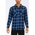 thumbnail image 1 of Flannel Shirts for Men, Long Sleeve Button Down Shirt Lightweight Plaid Brushed Casual, 1 of 4