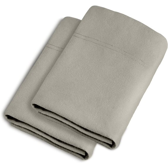 Flannel Standard Pillowcases Pack of 2 - 100 Percent Cotton - Velvety Soft & Cozy