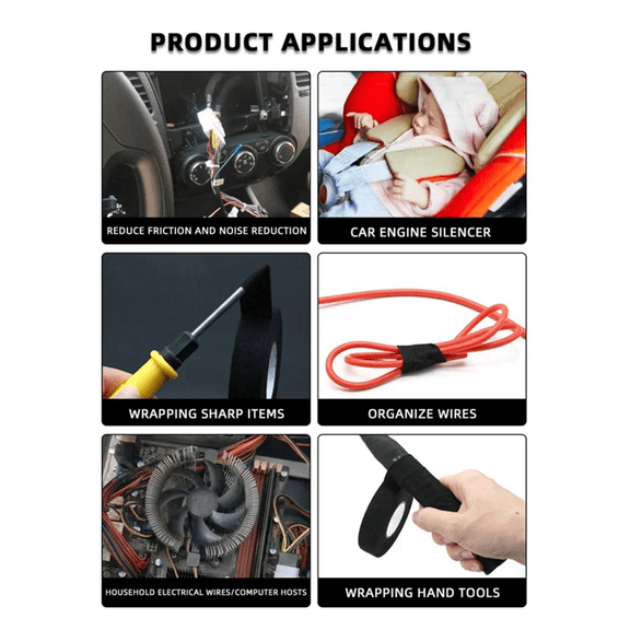 Flannel Tape Flame Retardant Insulation Wiring Harness 9mmx25m