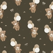 Teddy Bears Adventures Brown Flannel Fabric