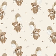 Teddy Bears Adventures Cream Flannel Fabric
