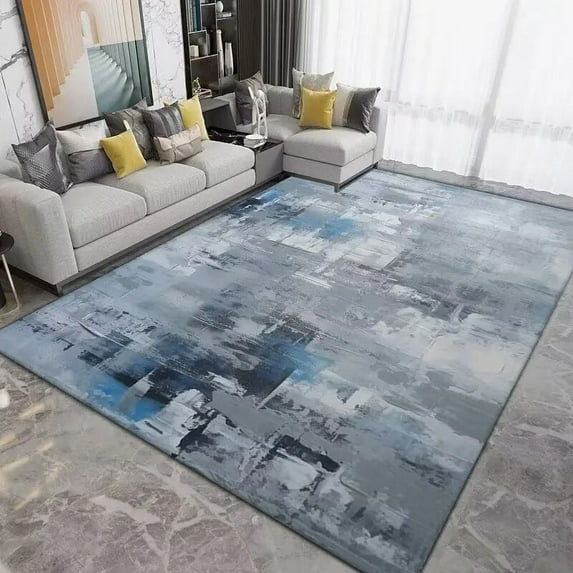 Flannel Thickened Abstract Art Living Room Rugs Non-slip Lounge Rug Decor Home Bedroom Carpet Washable Balcony Coffee Tables Mat