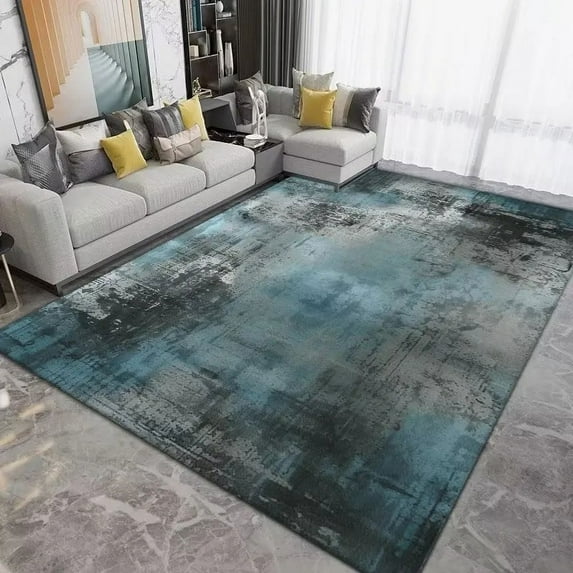 Flannel Thickened Abstract Art Living Room Rugs Non-slip Lounge Rug Decor Home Bedroom Carpet Washable Balcony Coffee Tables Mat