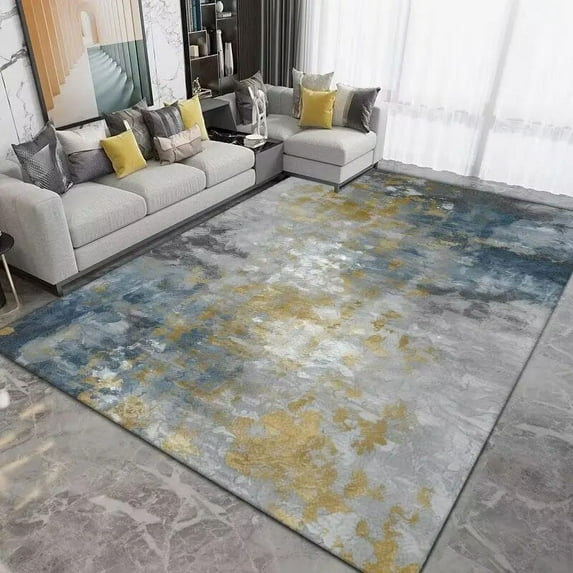 Flannel Thickened Abstract Art Living Room Rugs Non-slip Lounge Rug Decor Home Bedroom Carpet Washable Balcony Coffee Tables Mat