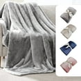 thumbnail image 1 of Flannel Throw Blanket 27.55x39.37in All-Season Polyester Pet Blanket for Sofa Car Travel Lightweight & Warm(Pink), 1 of 7