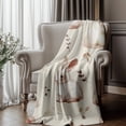 thumbnail image 1 of Flannel Throw Blanket with Bunny Rabbit Design, Soft Warm Cozy Fleece Blanket for Couch Bed Living Room, Lightweight Plush Blanket for Adults Home Decor Gift, 1 of 6