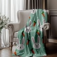 thumbnail image 1 of Flannel Throw Blanket with Bunny Rabbit Design, Soft Warm Cozy Fleece Blanket for Couch Bed Living Room, Lightweight Plush Blanket for Adults Home Decor Gift, 1 of 6