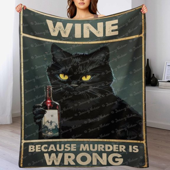 Flannel Throw Blanket for Couch Sofa or Bed Throw Size, Soft Fuzzy Plush, Luxury Flannel Lap Blanket, Super Cozy and Comfy for All Seasons, Cat, Pet Lover Gift 40 x 50 In