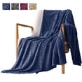 thumbnail image 1 of Flannel Throw Blanket, Small Size (28" x 39") Blue 420GSM Microfiber Blanket, Super Soft Wheat Pattern Blanket Cozy Warm for Office Nap Blanket Couch Bed Blanket / All Seasons Use, 1 of 8