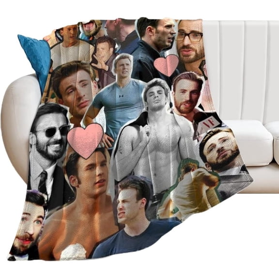 Flannel Throw Blanket Super Soft Fluffy Comfortable Bed Warm Blanket Suitable for Couch Bed Living Room Sofa Bedroom 40"x50" White-Chris Evans