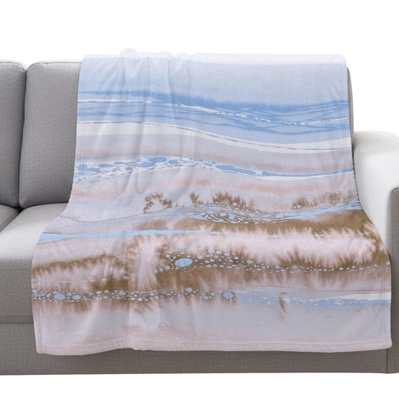 Flannel Throw Blanket for Couch Sofa Bed,Abstract Transparent Fluid Soft Cozy Warm Fuzzy Blanket 50x60in