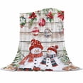 thumbnail image 1 of Flannel Throw Blanket for Couch Sofa Bed,Christmas Snowman Pine Tree Reindeer Soft Cozy Warm Fuzzy Blanket 60x80in,Lightweight Fleece Blanket, 1 of 6