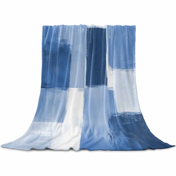 Flannel Throw Blanket for Couch Sofa Bed,Modern Abstract Geometric Graffiti Art Soft Cozy Warm Fuzzy Blanket 50x60in