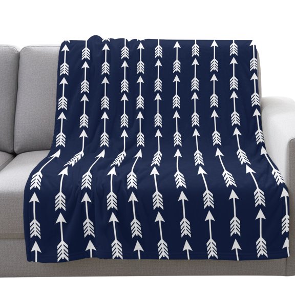 Flannel Throw Blanket for Couch Sofa Bed,Tribal Style Arrows Feathers Soft Cozy Warm Fuzzy Blanket 50x60in