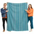 thumbnail image 1 of Flannel Throw Blanket for Couch Sofa Bed, Turquoise Blue and White Striped Soft Cozy Warm Fuzzy Blanket 30x40in, 1 of 9