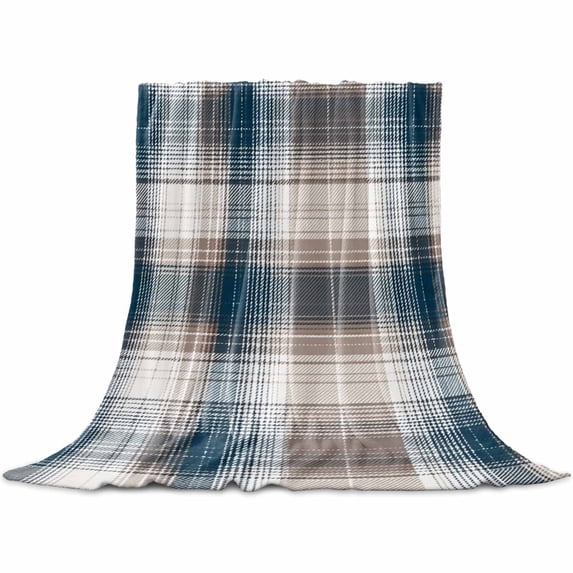Flannel Throw Blanket for Couch Sofa Bed,Vintage Striped Texture Soft ...