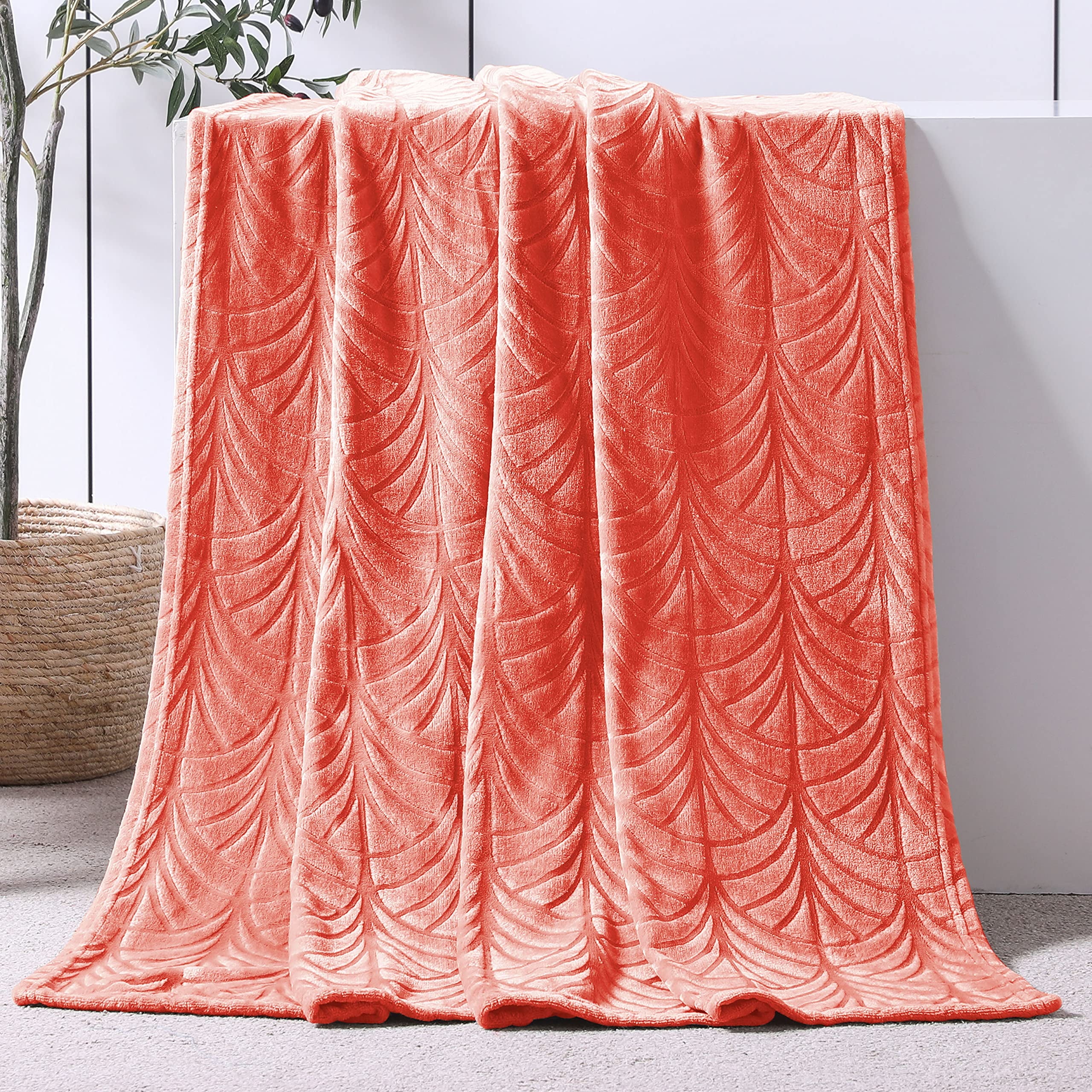 Flannel Coral Throw main image 1