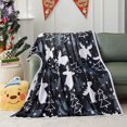 thumbnail image 1 of Flannel Throw Blanket with Reindeer for Couch, Bed, Holiday Decor (60x80 Inches), 1 of 7