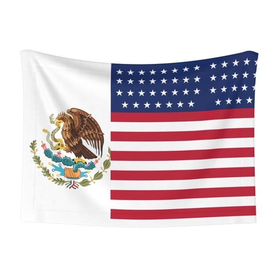 Flannel Throw Dog Blanket America Mexican Flag Soft Warm Print Pet Blankets for Small Dog Cat Puppy