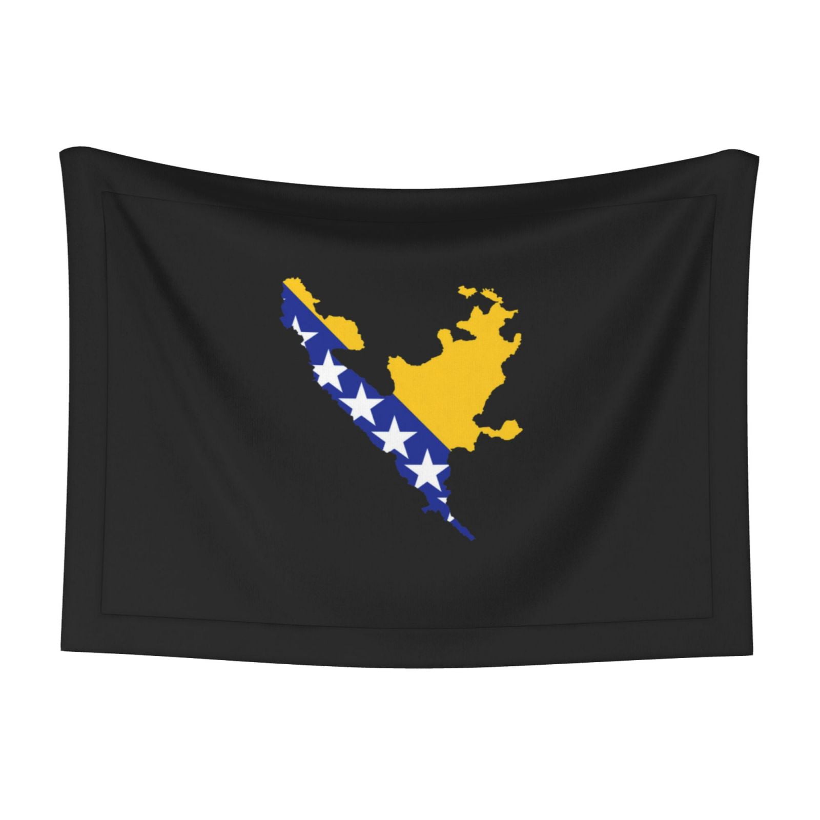 Flannel Throw Dog Blanket Bosnian Flag Map Soft Warm Print Pet Blankets for Small Dog Cat Puppy