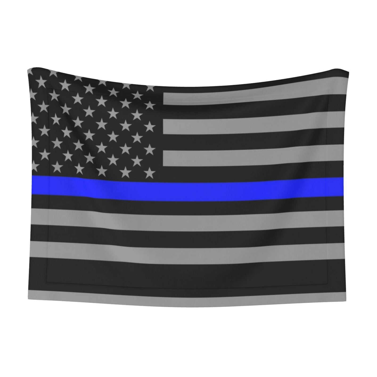 Flannel Throw Dog Blanket Distressed Police Style Flag Soft Warm Print Pet Blankets for Small Dog Cat Puppy