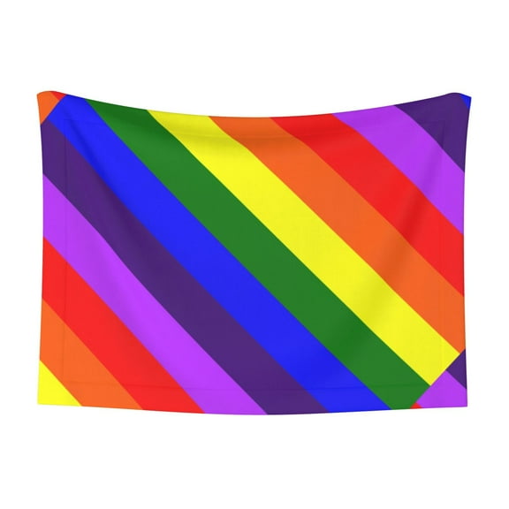Flannel Throw Dog Blanket Gay-Pride Flag Soft Warm Print Pet Blankets for Small Dog Cat Puppy
