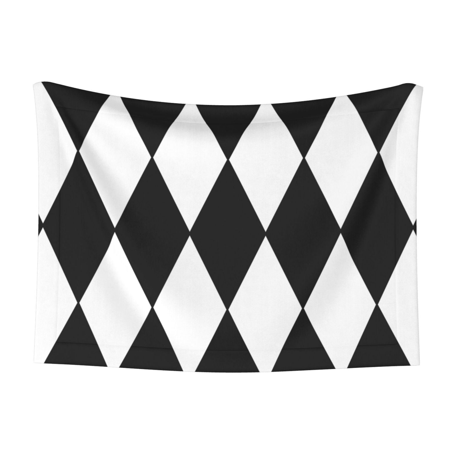 Flannel Throw Dog Blanket Harlequin Pattern Black And White Soft Warm Print Pet Blankets for Small Dog Cat Puppy