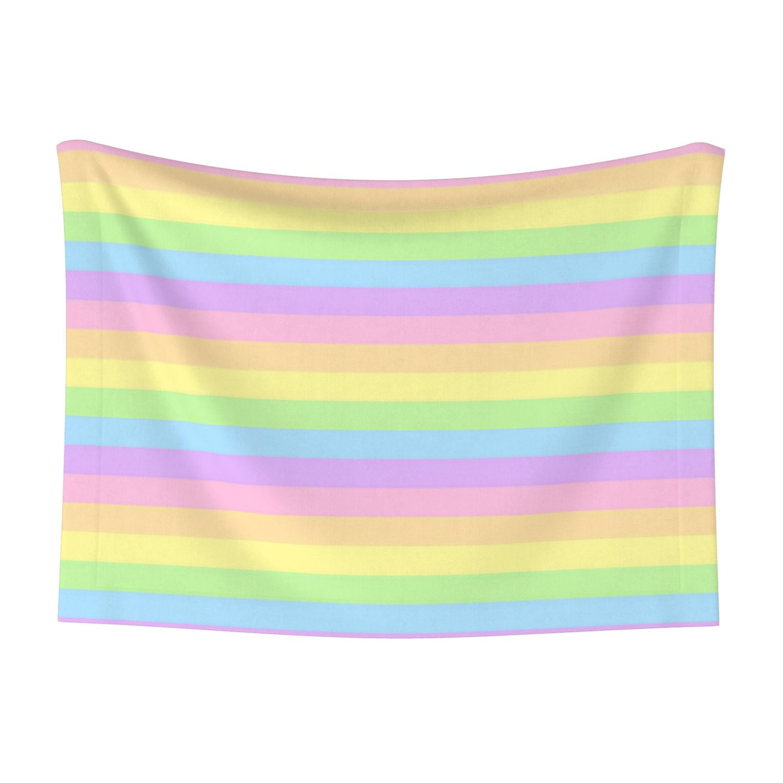 Flannel Throw Dog Blanket Pastel Rainbow Striped Soft Warm Print Pet Blankets for Small Dog Cat Puppy