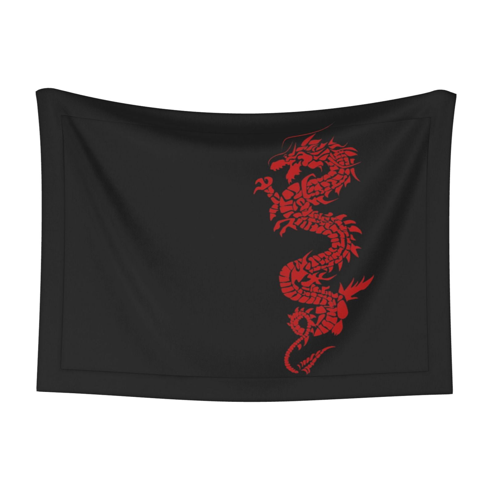 Flannel Throw Dog Blanket Red Loong-Dragon Soft Warm Print Pet Blankets for Small Dog Cat Puppy