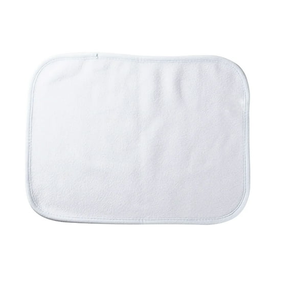 Flannel Unisex Burp Cloths Package of 5 Size 11"x 18" White by Aunt Martha's Brand