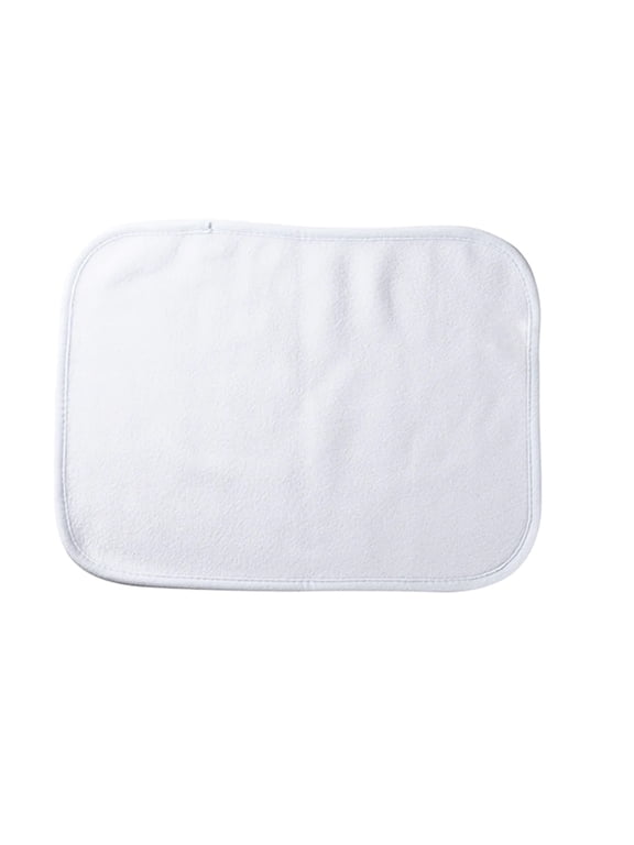 White Flannel Unisex Baby Burp Cloths Package of 5 Size 11" x 18" by Aunt Martha's Brand
