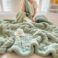Flannel Weighted Blanket, Sherpa Weighted Blankets with Soft Plush