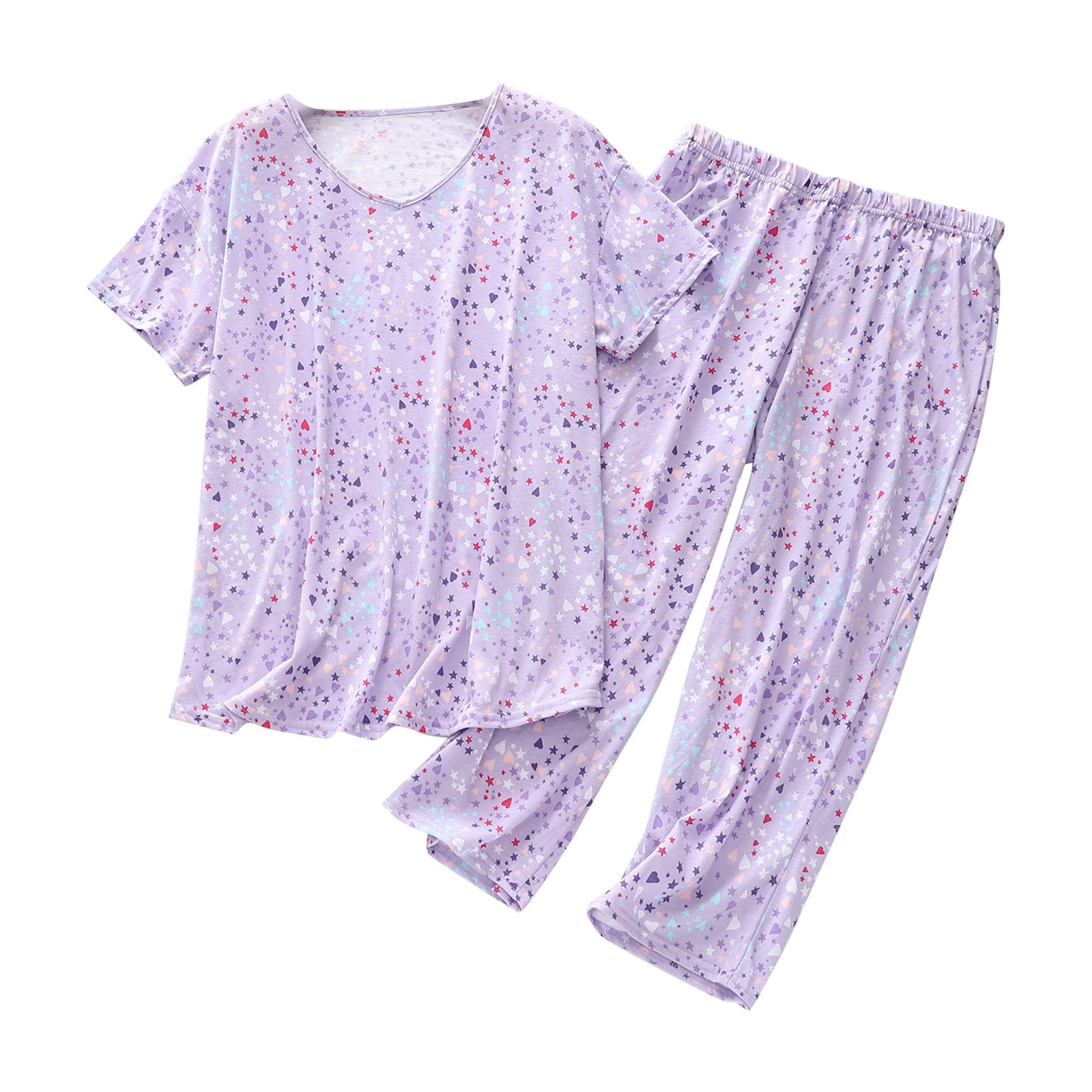 Flannel Women's Pajamas Women'S Cotton Pajama Set Cute 2 Piece Set ...