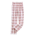 thumbnail image 1 of Flannel Women's Soft Plush Cute Pajama Pants Comfortable Wide Leg Casual Nightgown with Pockets, 1 of 9