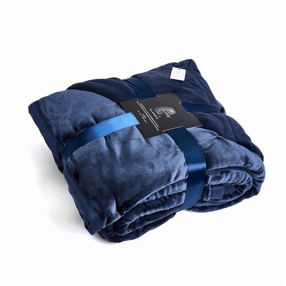 Flannel blanket, comfortable soft fleece blanket and sofa blanket, blue, 50 "x 70", all age groups