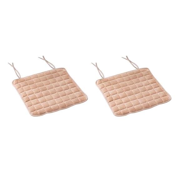 Flannel seat Cushions Set of 2, Non slide Seat Cushion for Dining Chairs and Office Chairs, device Washable seat Pad for Home Kitchen and Office Use, 15.7x15.7 Inch
