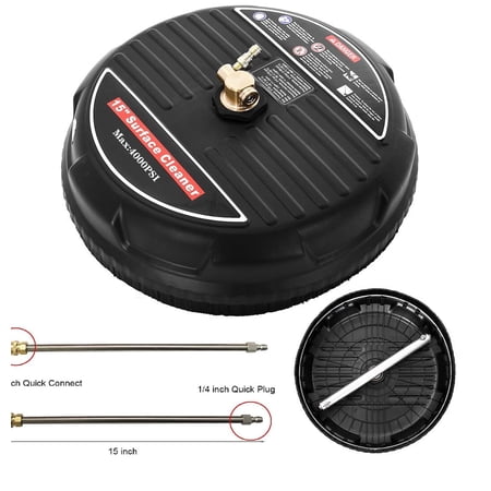 Flantor Universal 15" Surface Cleaner for Pressure Washers, with Pressure Washer Extension Wand 4000
