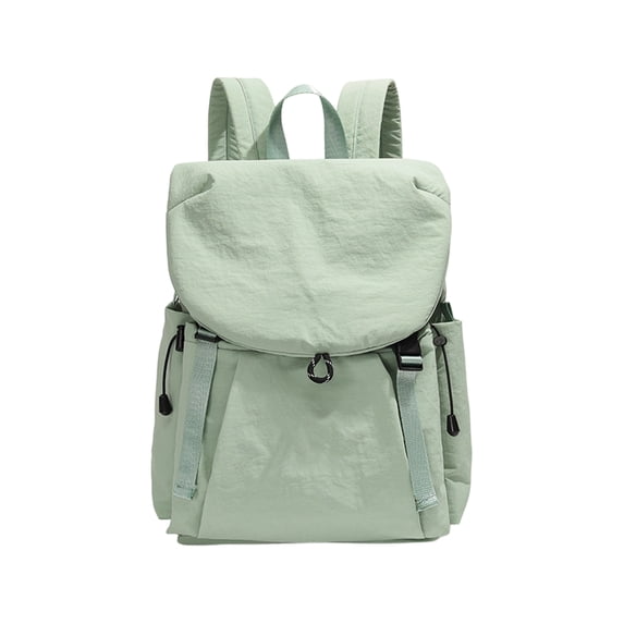 Flap Backpack, Solid Color Minimalist Rucksack for School College Office Work Travel Casual Daypack with Magnetic Snap Closure Vintage Style Daily Bag